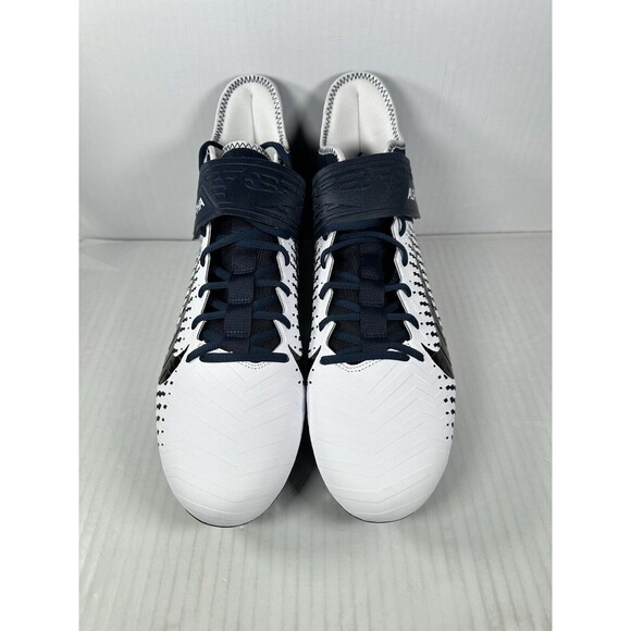 Nike Men’s 13 Alpha Menace Pro 2 MID Football Cleats BV3945-102 Navy White - Picture 2 of 8